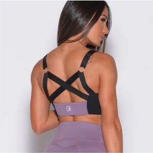 Bombshell Sportswear Violet Frost Banded Sports Bra Small